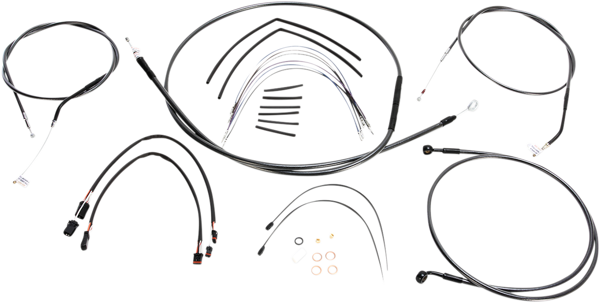 MAGNUM SHIELDING Black Pearl™ Designer Handlebar Installation Kit - 18"-20" - '14-'22 Sportster 487663