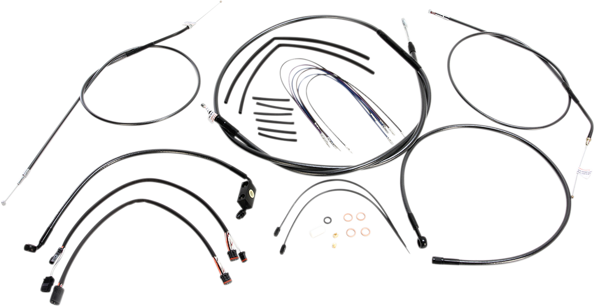 MAGNUM SHIELDING Black Pearl™ Designer Handlebar Installation Kit - 15"-17" - '14-'22 Sportster 487672