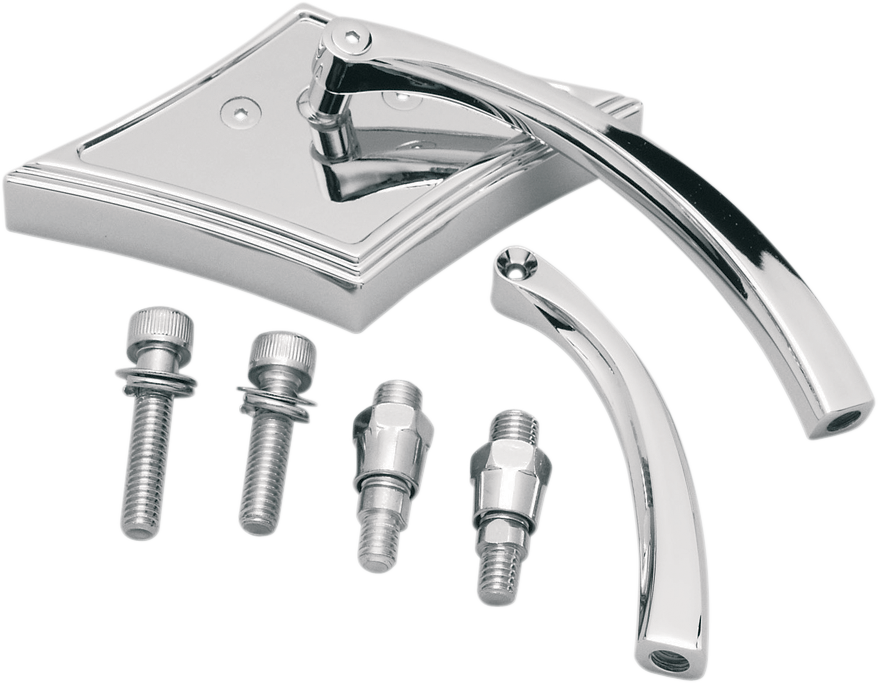 PRO-ONE PERF.MFG. Mirror - Pro-Mini - Side View - Diamond - Chrome - Each 103140