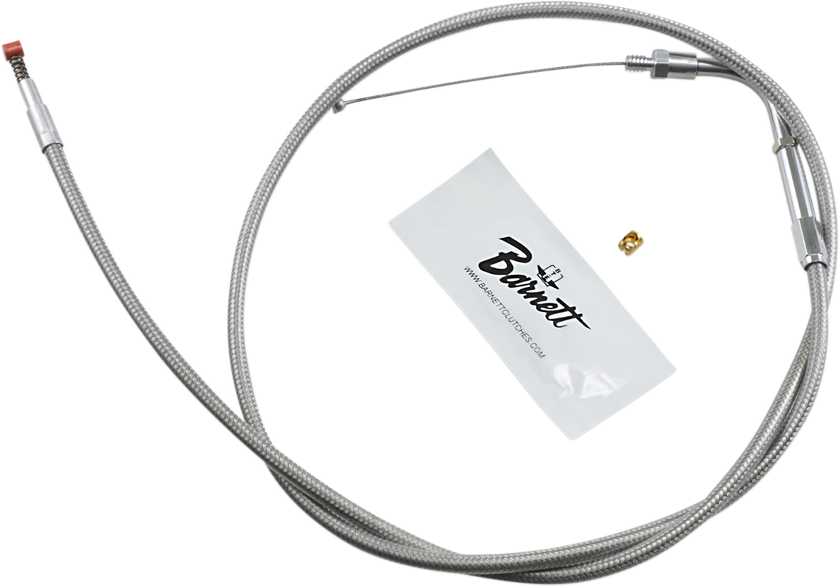 BARNETT Stainless Steel Idle Cable - +6" - Dyna/FXR/Softail 102-30-40014-06