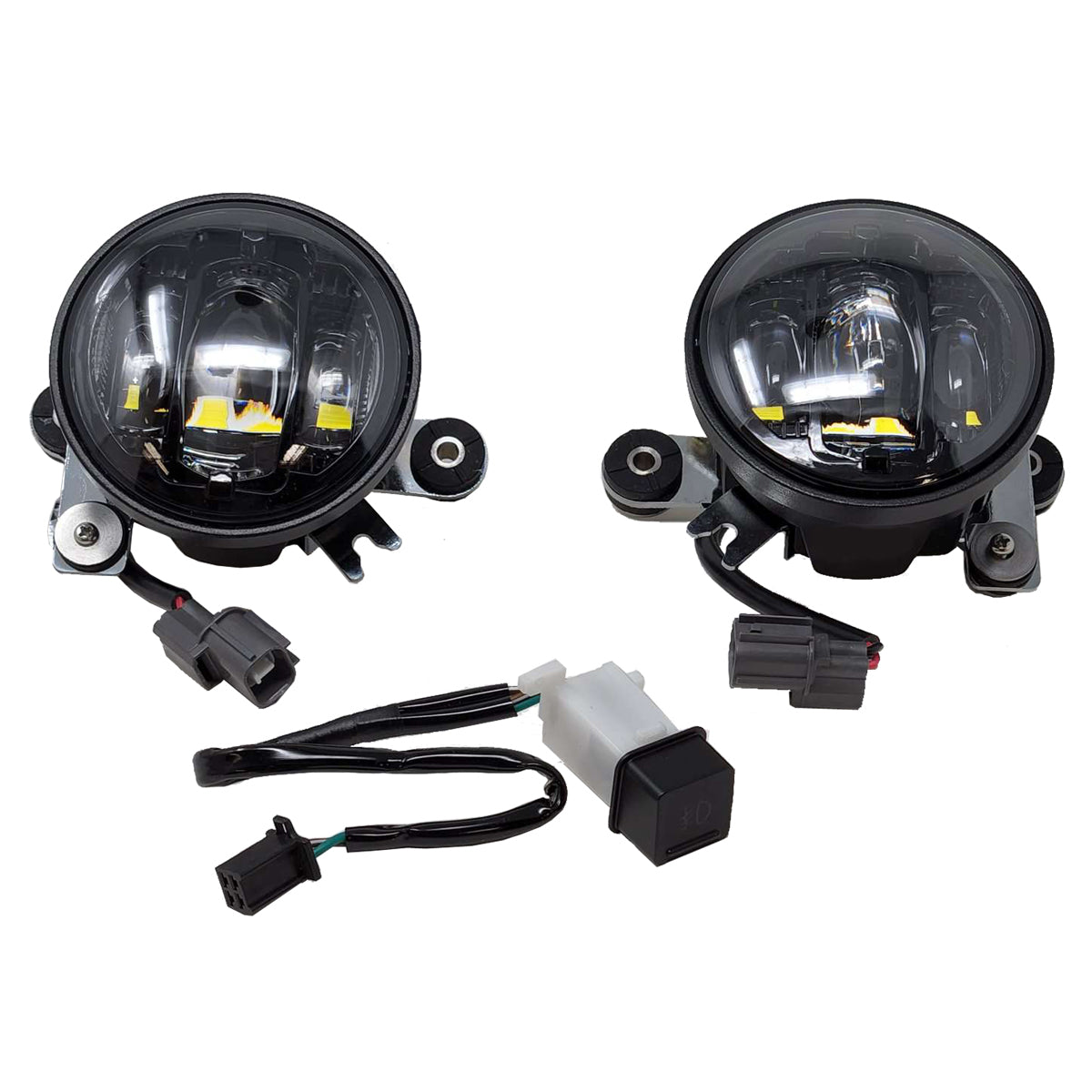 Led Fog Light Kit Black Smoke Lens Hon