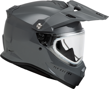 Trekker Cw Solid Helmet Dual Shld Grey Md