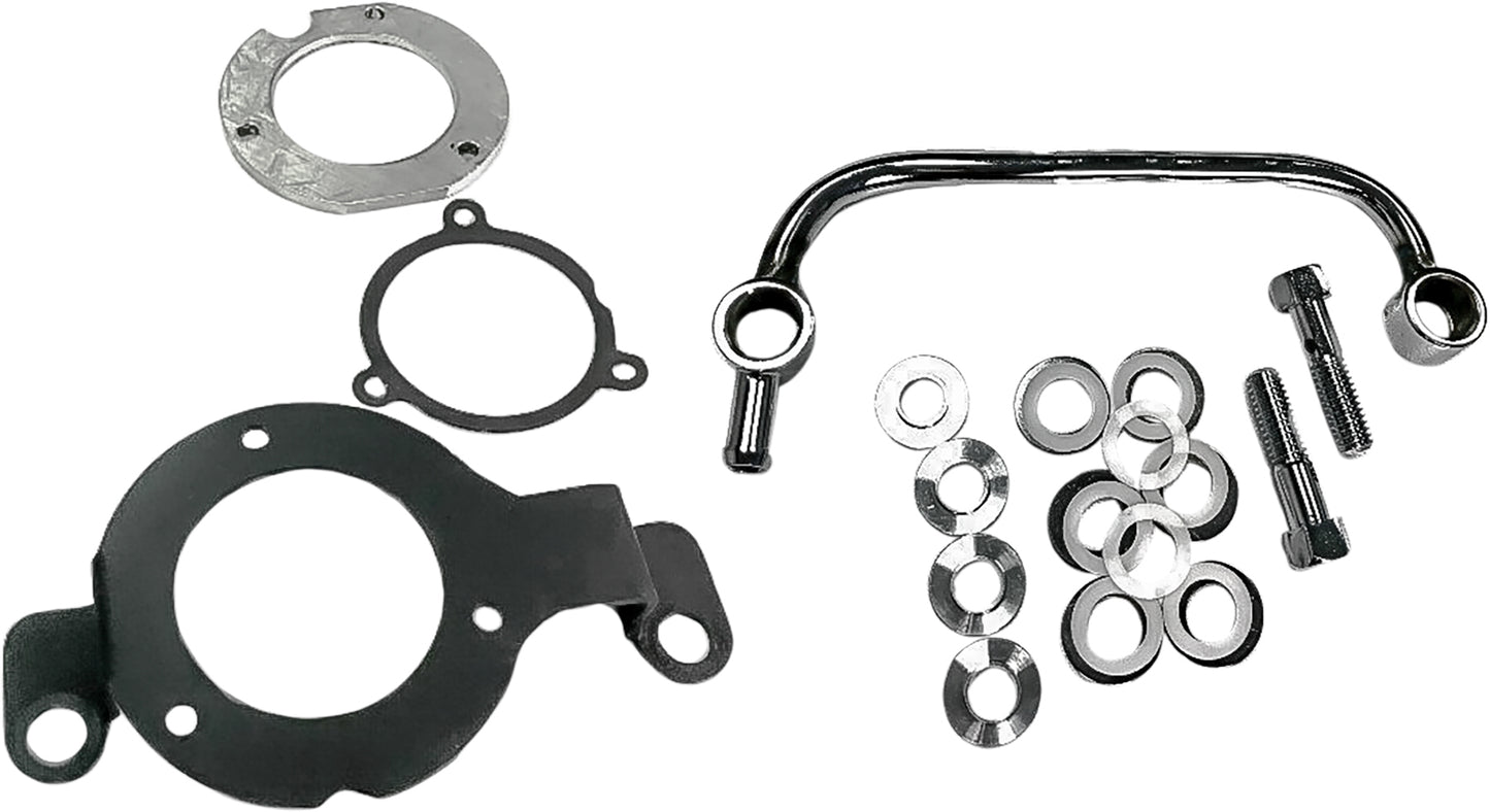 Complete Mnt Kit Breather Tube Black M8 (Ex 23 Cvo)