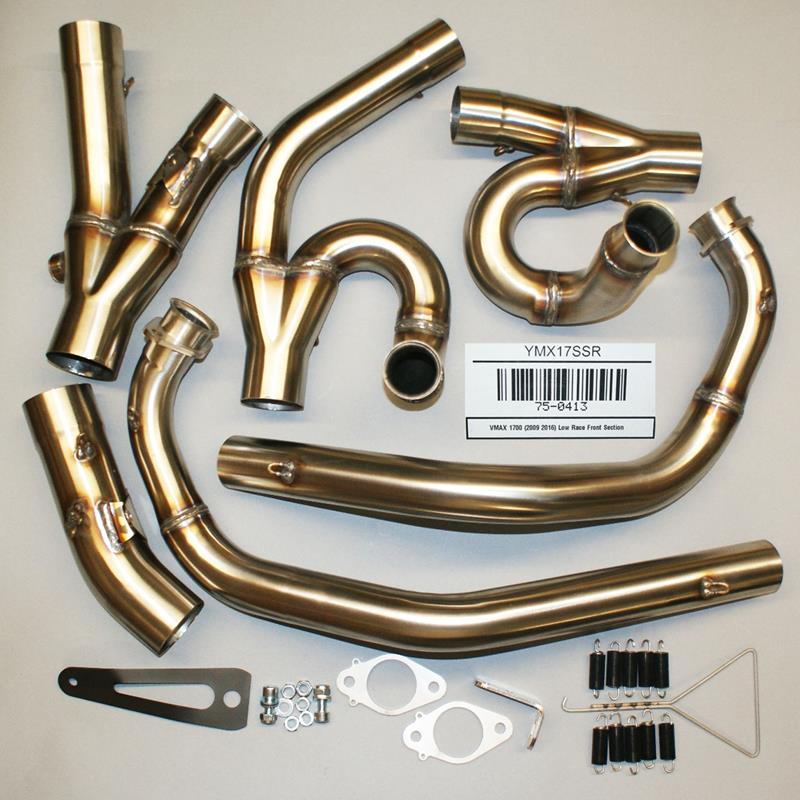 Hindle Exhaust for Yamaha Vmax (09-15)  with 14x2.25 Evolution Stainless Muffler