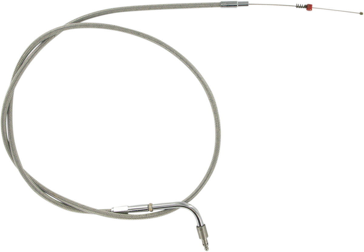 BARNETT Stainless Steel Idle Cable - +6" - '96-'00 Softail 305-96SC+6-DS