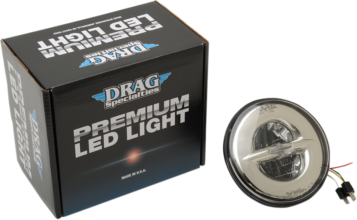 DRAG SPECIALTIES 7" Reflector-Style Headlight - Chrome 0552864