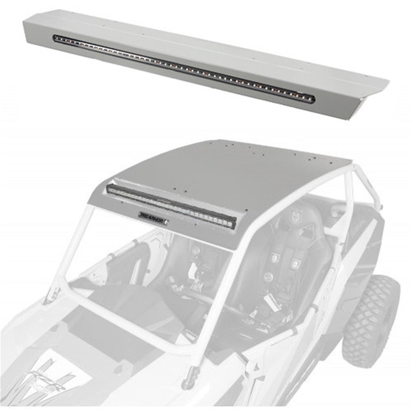 Asylum Roof W/Rear Light & Lt Bar Pckt Titanm Matte Mtlc