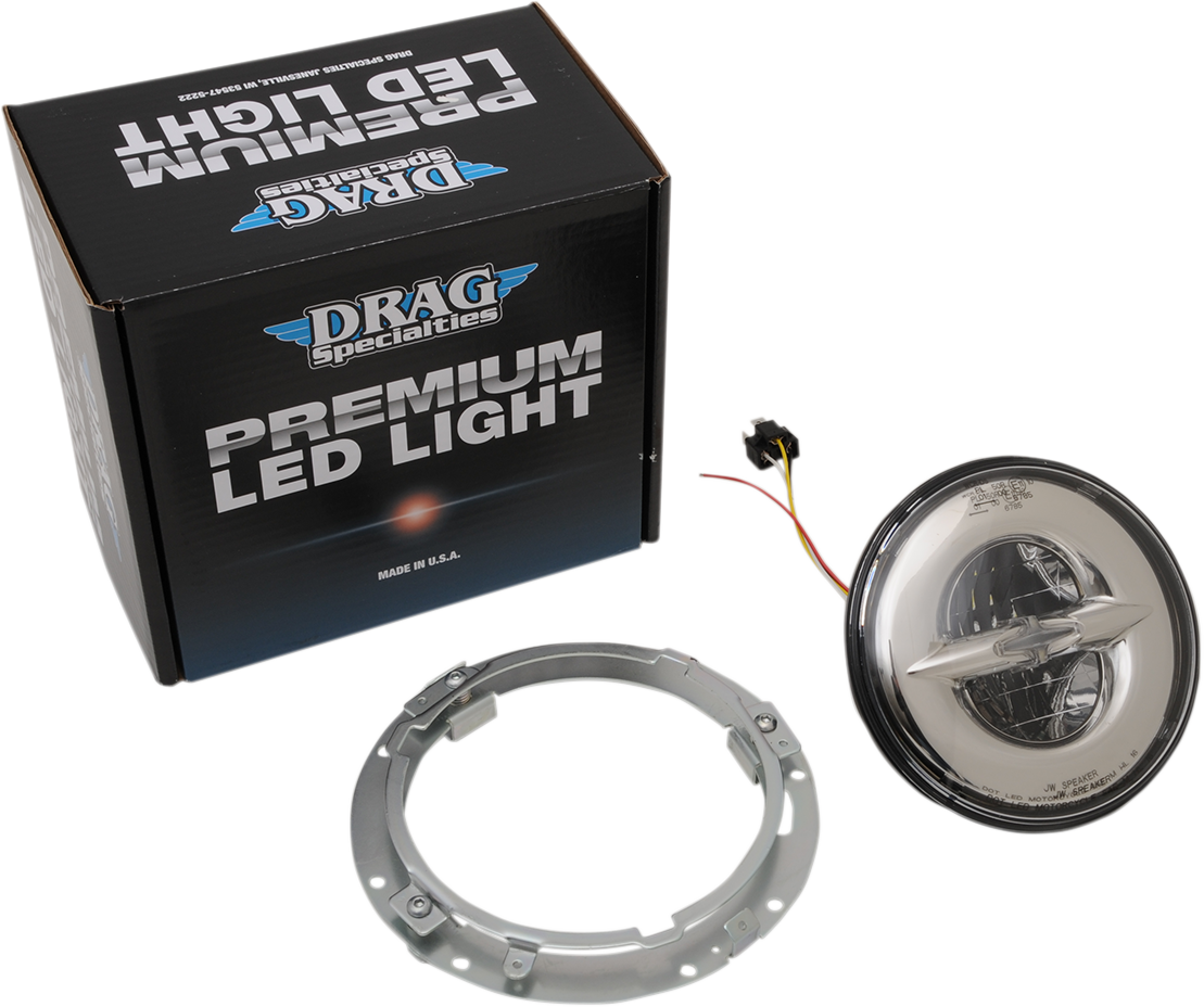 DRAG SPECIALTIES 7" Reflector-Style LED Headlamp - Chrome 0555844