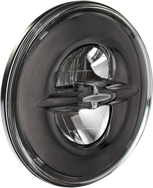 DRAG SPECIALTIES Reflector-Style LED Headlamp - 7" - Dark Chrome 0556214