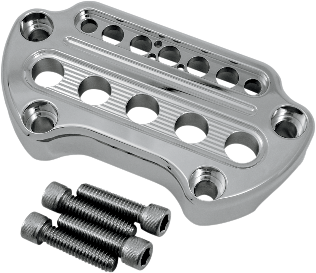 JOKER MACHINE Indicator Light Handlebar Clamp - Instrument Cutout - Chrome 10-306C