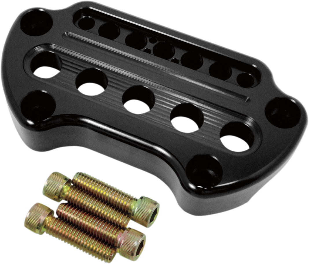 JOKER MACHINE Indicator Light Handlebar Clamp - Instrument Cutout - Black 10-306B