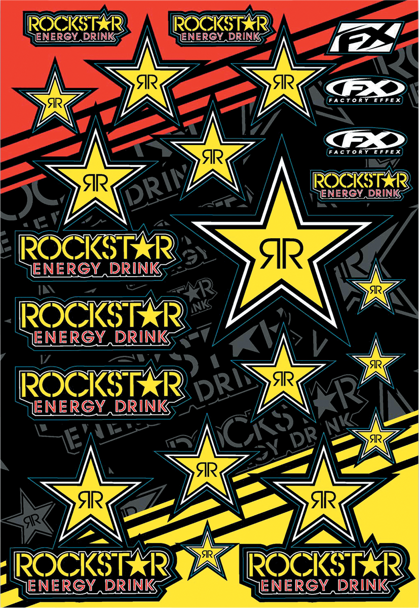 FACTORY EFFEX Rockstar Sticker Kit - Reflective Gold 15-68700