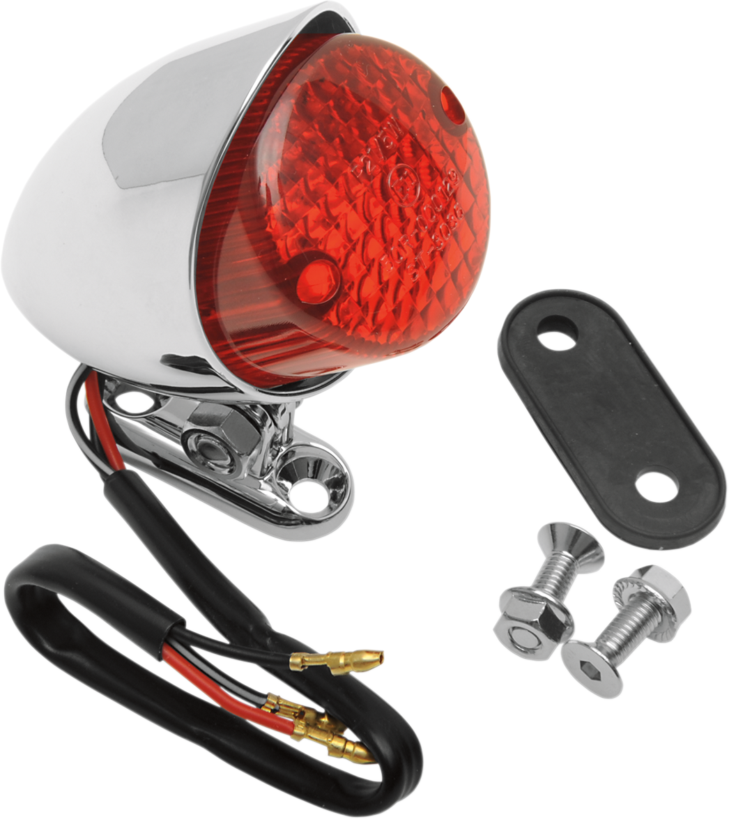 DRAG SPECIALTIES Taillight - Bobber - Red Lens 12-6015