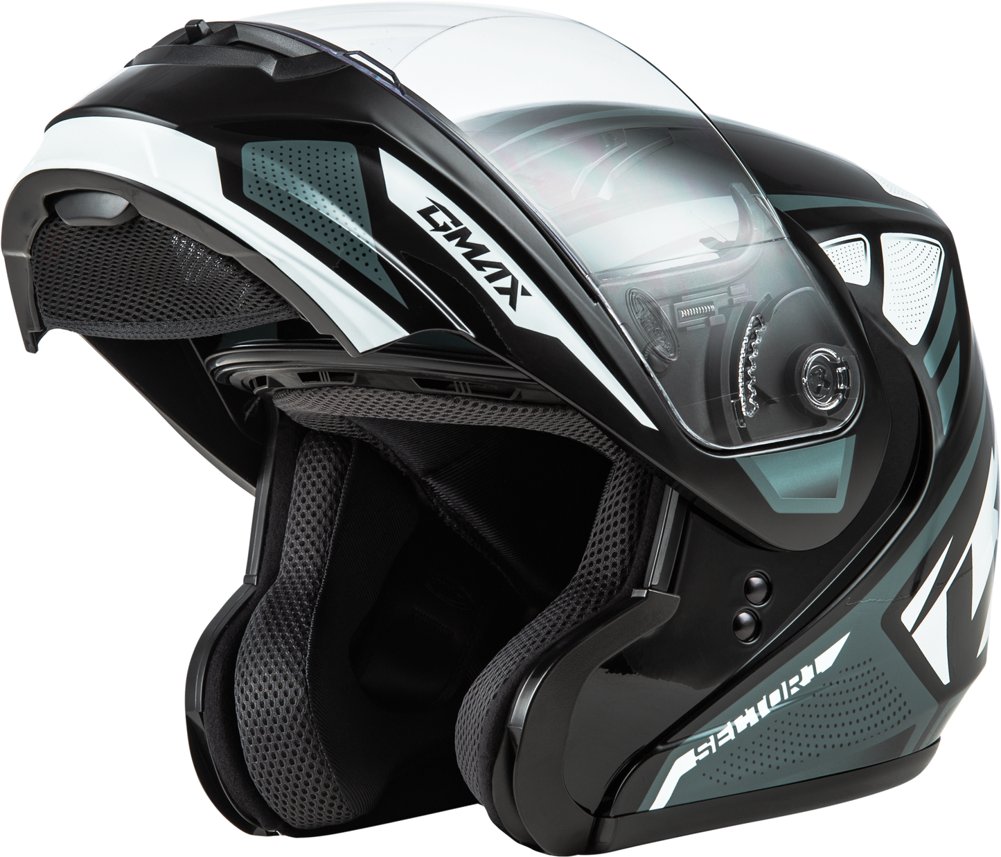Md 04 Sector Helmet Black/Silver Xs