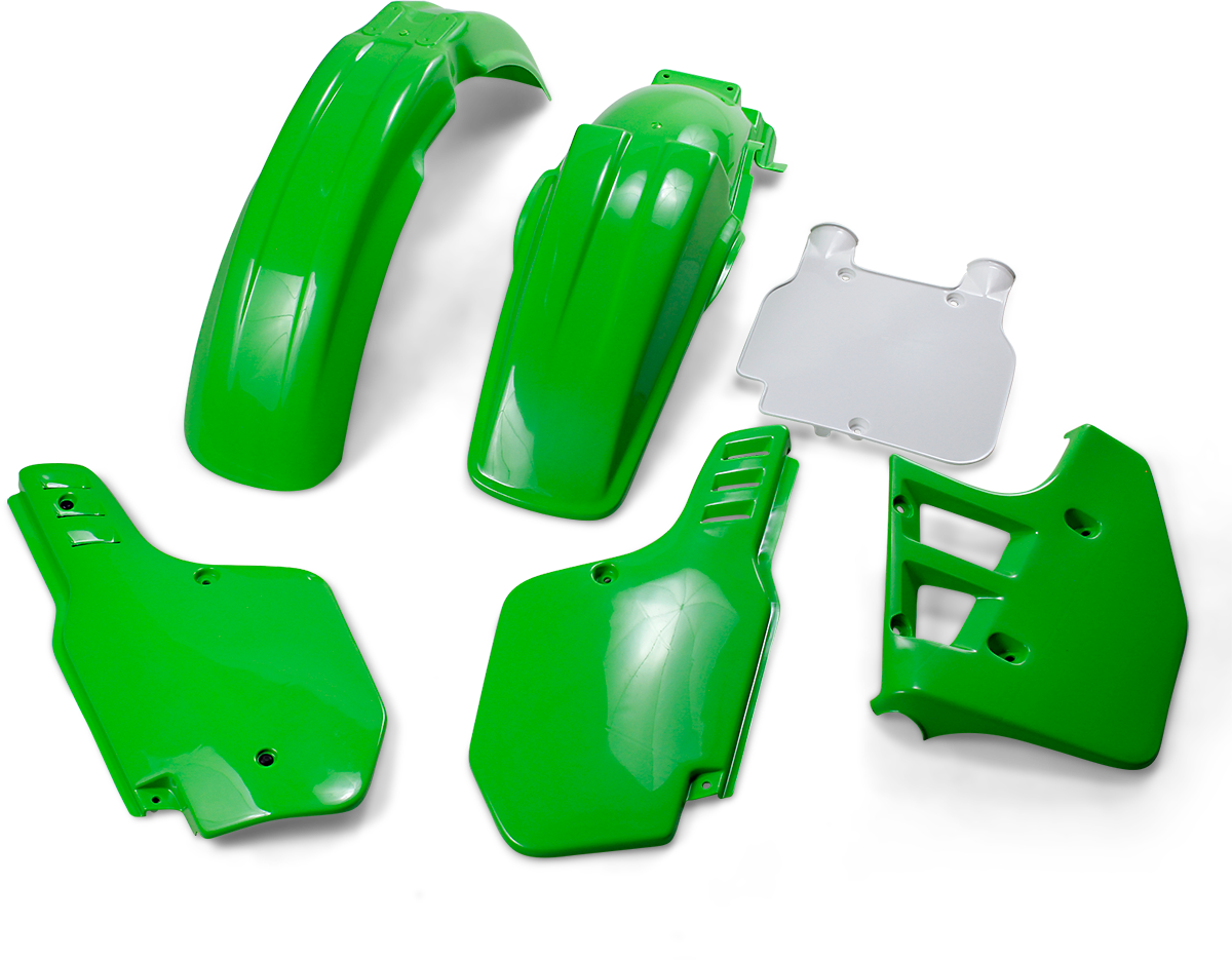 UFO Replacement Body Kit - OEM Green/White - Kawasaki - KX '89 KAKIT197-999