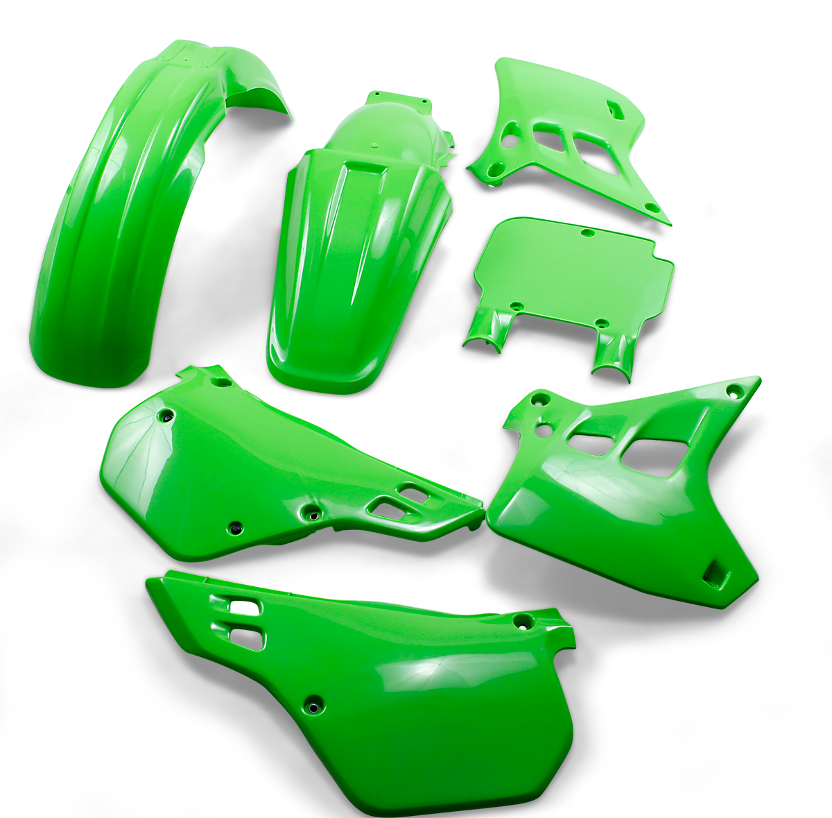 UFO Replacement Body Kit - '90 OEM Green/White - Kawasaki - KX '90-'91 KAKIT196-999