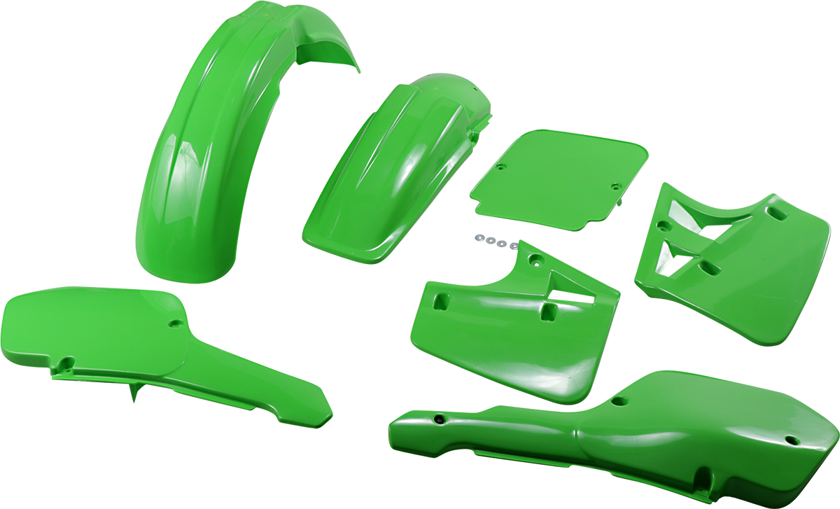 UFO Replacement Body Kit - OEM Green - Kawasaki - KX '87 KAKIT191-026
