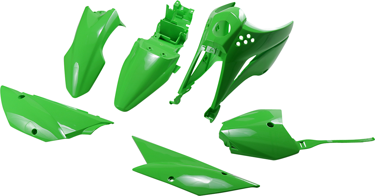 UFO Replacement Body Kit - OEM Green - Kawasaki - KLX '10-'25 KA37003-026