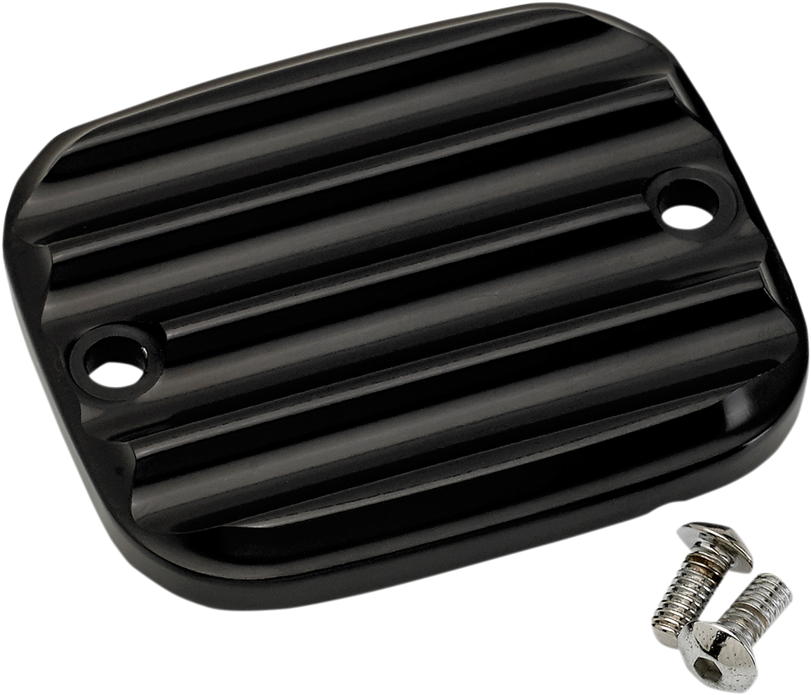 JOKER MACHINE Front Brake Master Cylinder Cover - Finned - Black 951019-1