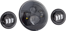 7" Led Hdlgt W/ Pass Lamps Blk Indian