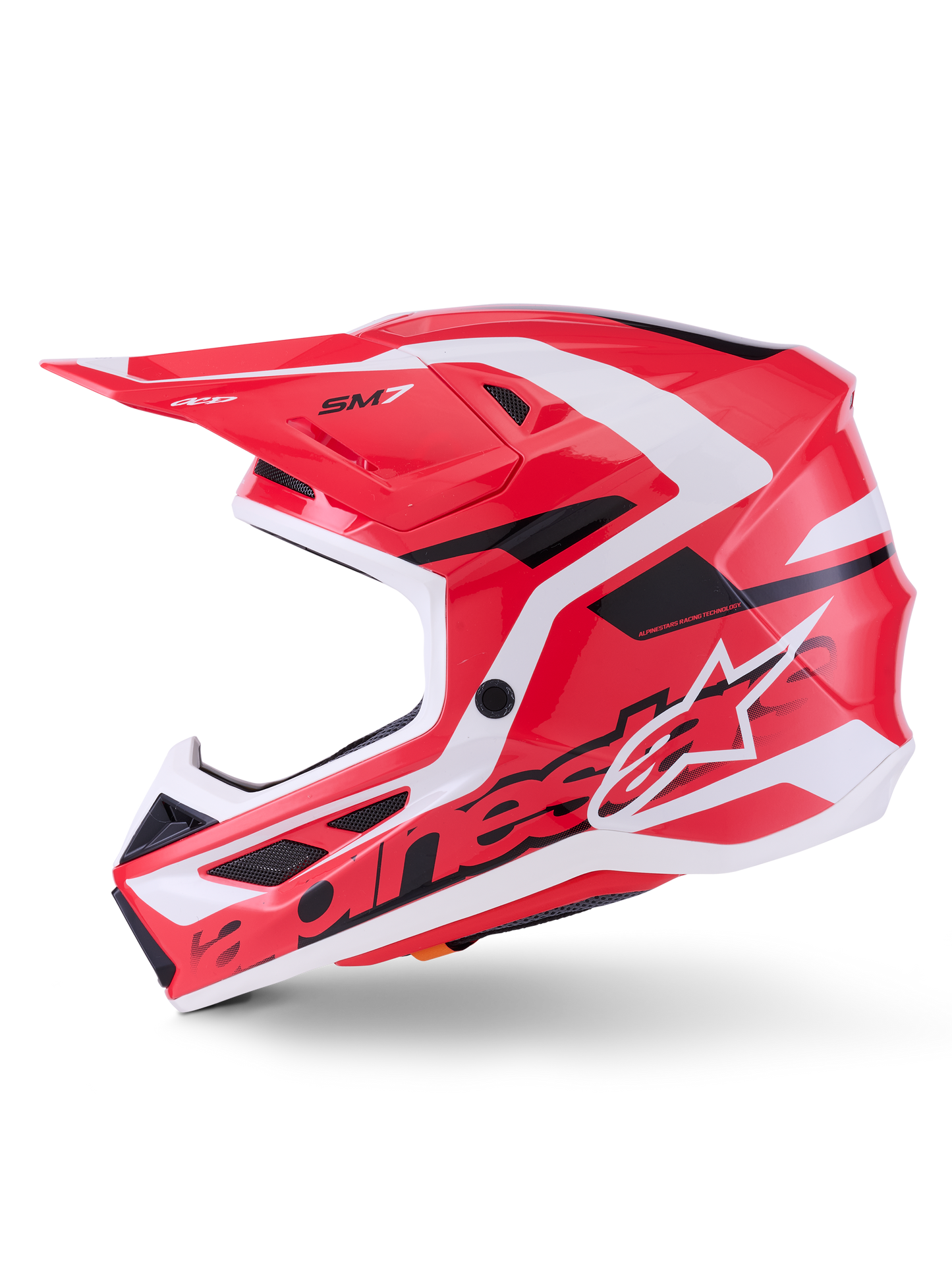 Sm7 Deed Helmet Red/Blk/Wht Glossy Md