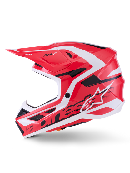 Sm7 Deed Helmet Red/Blk/Wht Glossy 2x