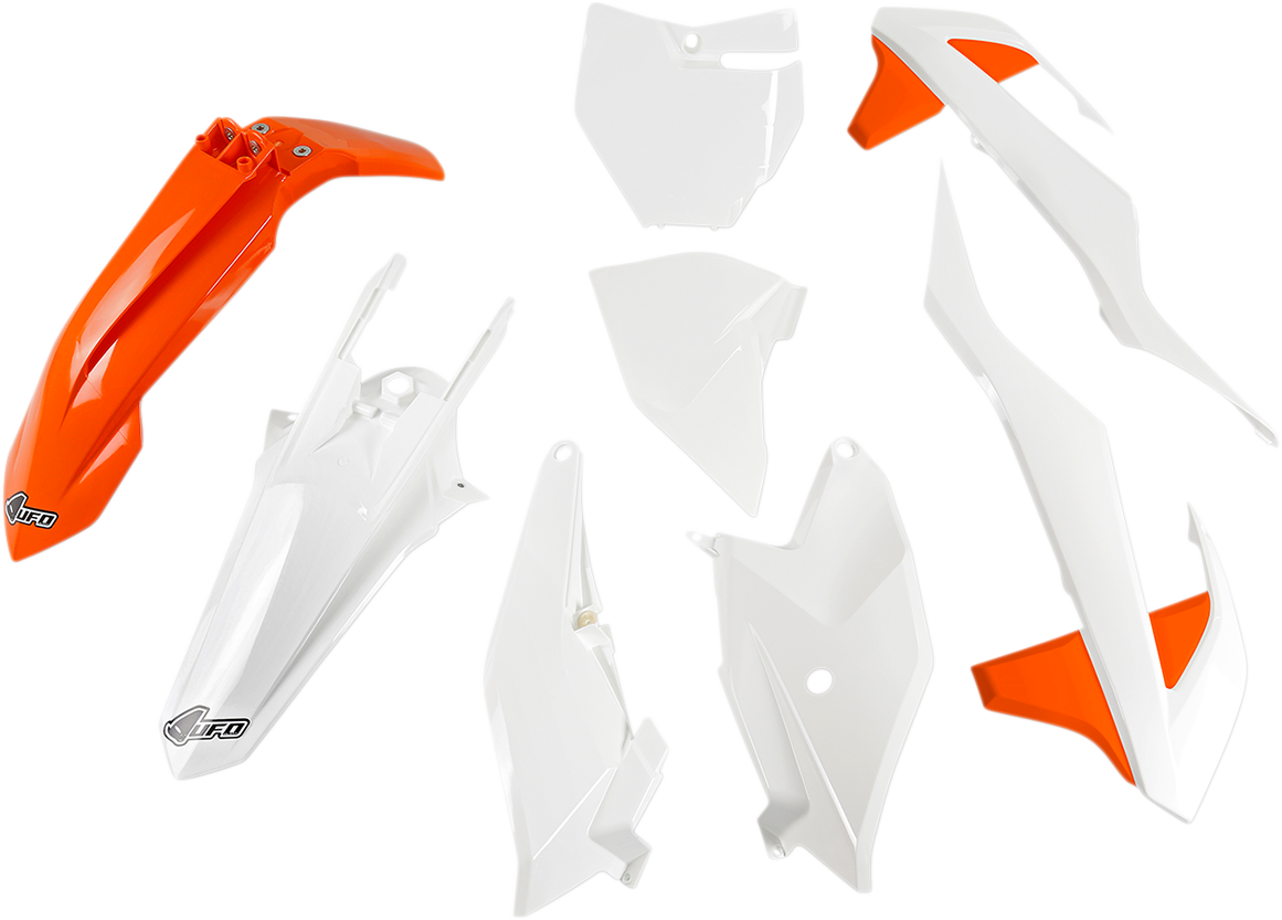UFO Replacement Body Kit - '19 OEM Orange/White - KTM - SX '18-'24 KTKIT519999W