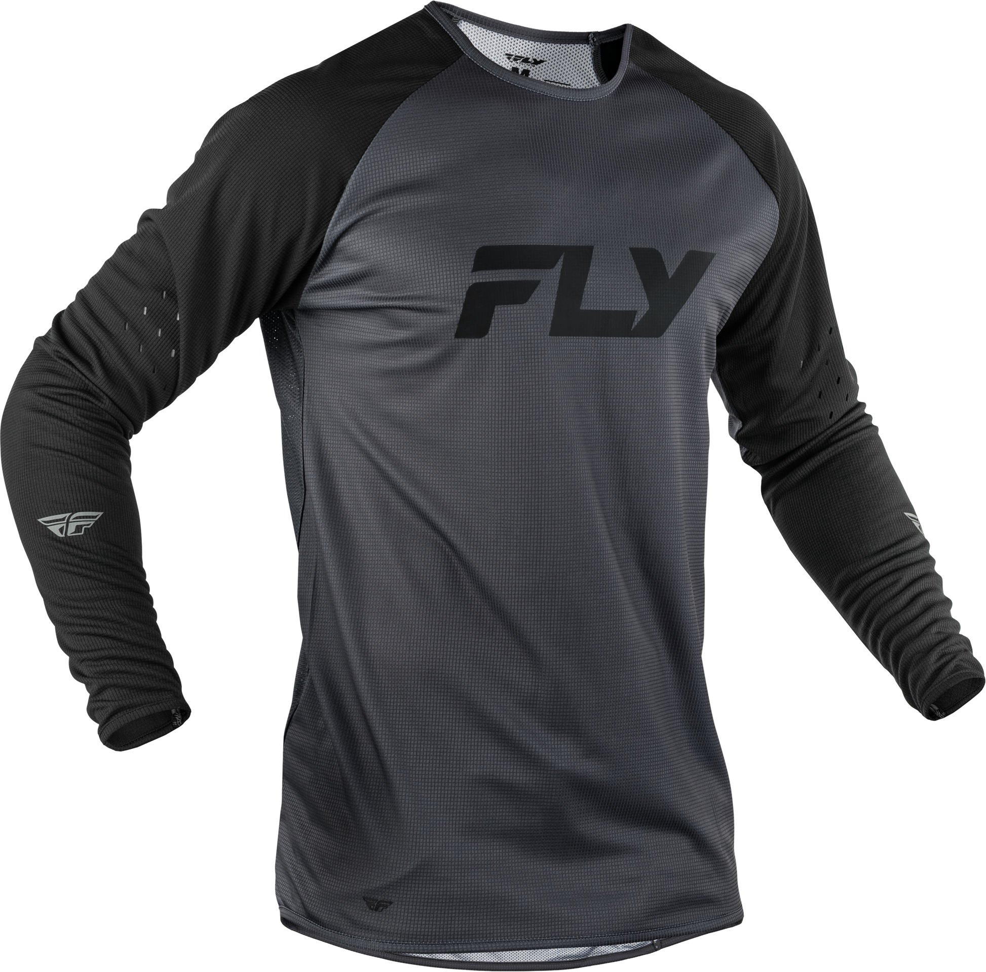 Gravity Long Sleeve Jersey Grey/Black Lg