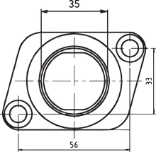 PARTS UNLIMITED Carburetor Mounting Flange - Polaris 07-100-25