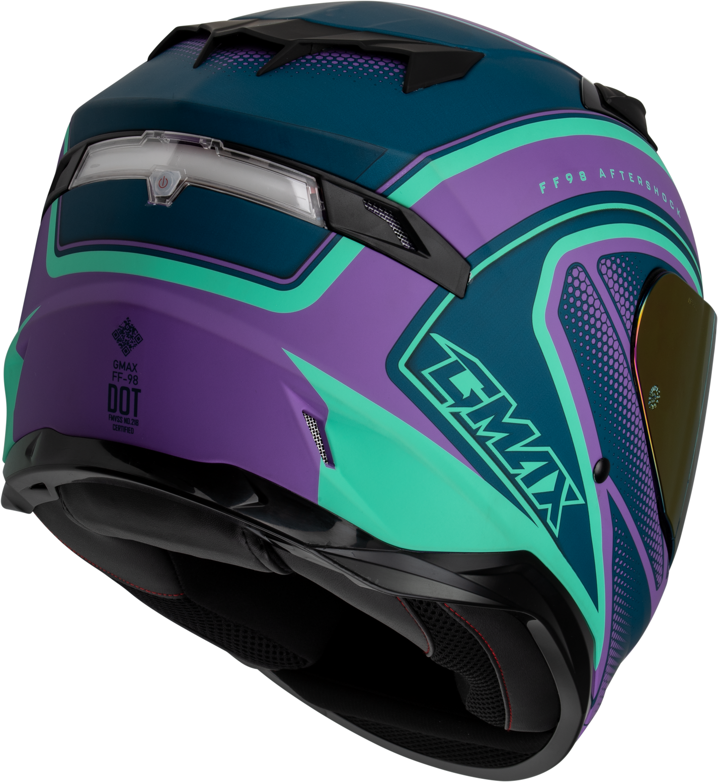 Ff 98 Aftershock Helmet Matte Purple/Blue Lg
