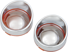 DRAG SPECIALTIES Visor-Style Bezel/Lenses - Amber/Mirror L22-6828AC