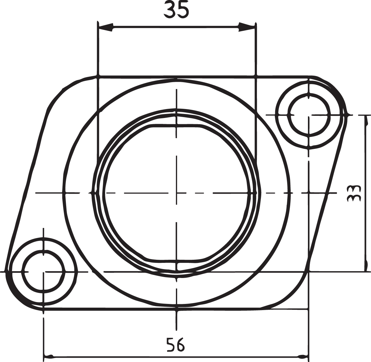 PARTS UNLIMITED Carburetor Mounting Flange - Polaris 07-100-25