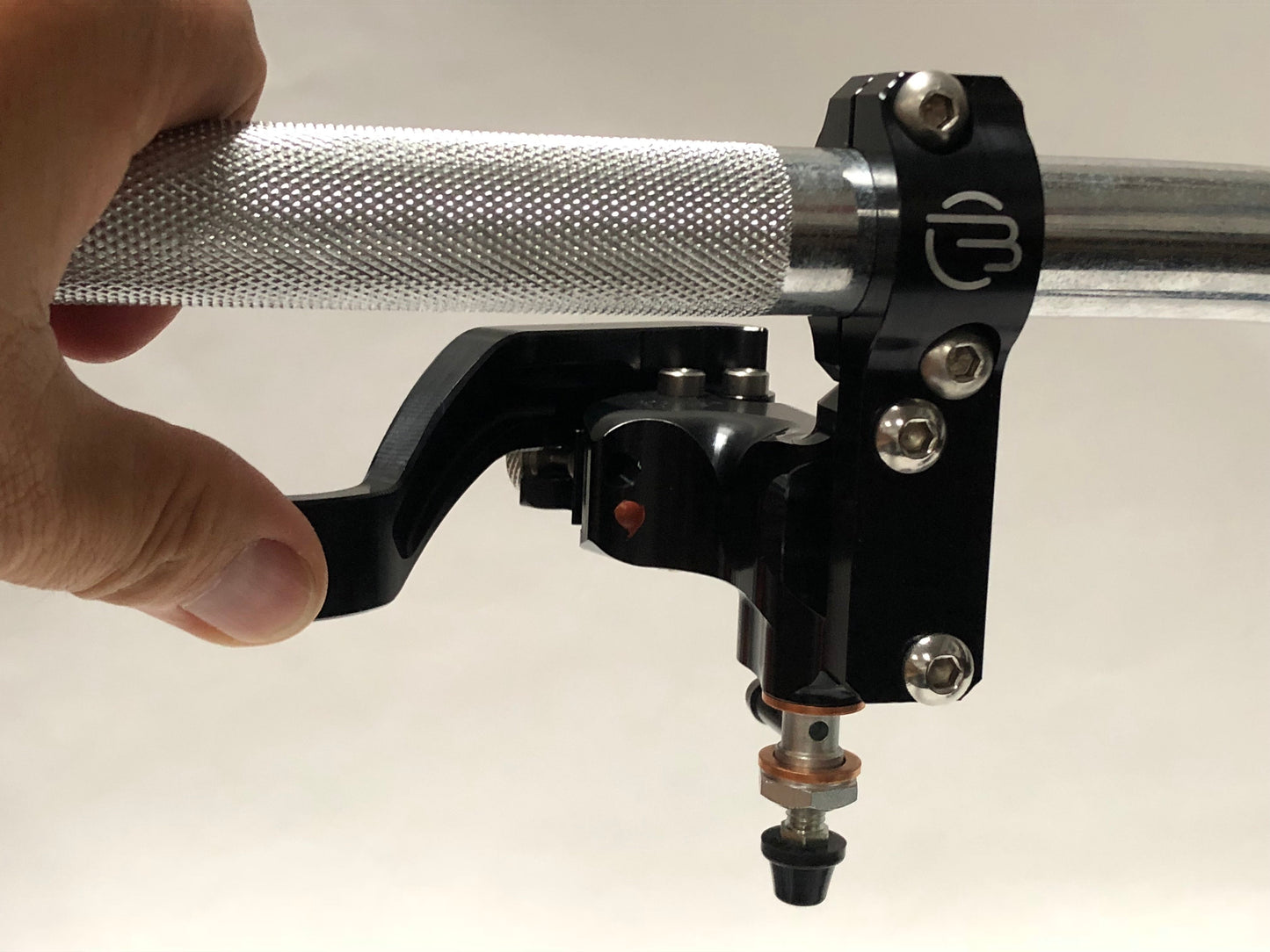 Beringer Aerotec Hydraulic Thumb Brake Master Cylinder and Cable Clutch and Rear 12.7 Master Cylinder for 1 Inch Bars (Harley)