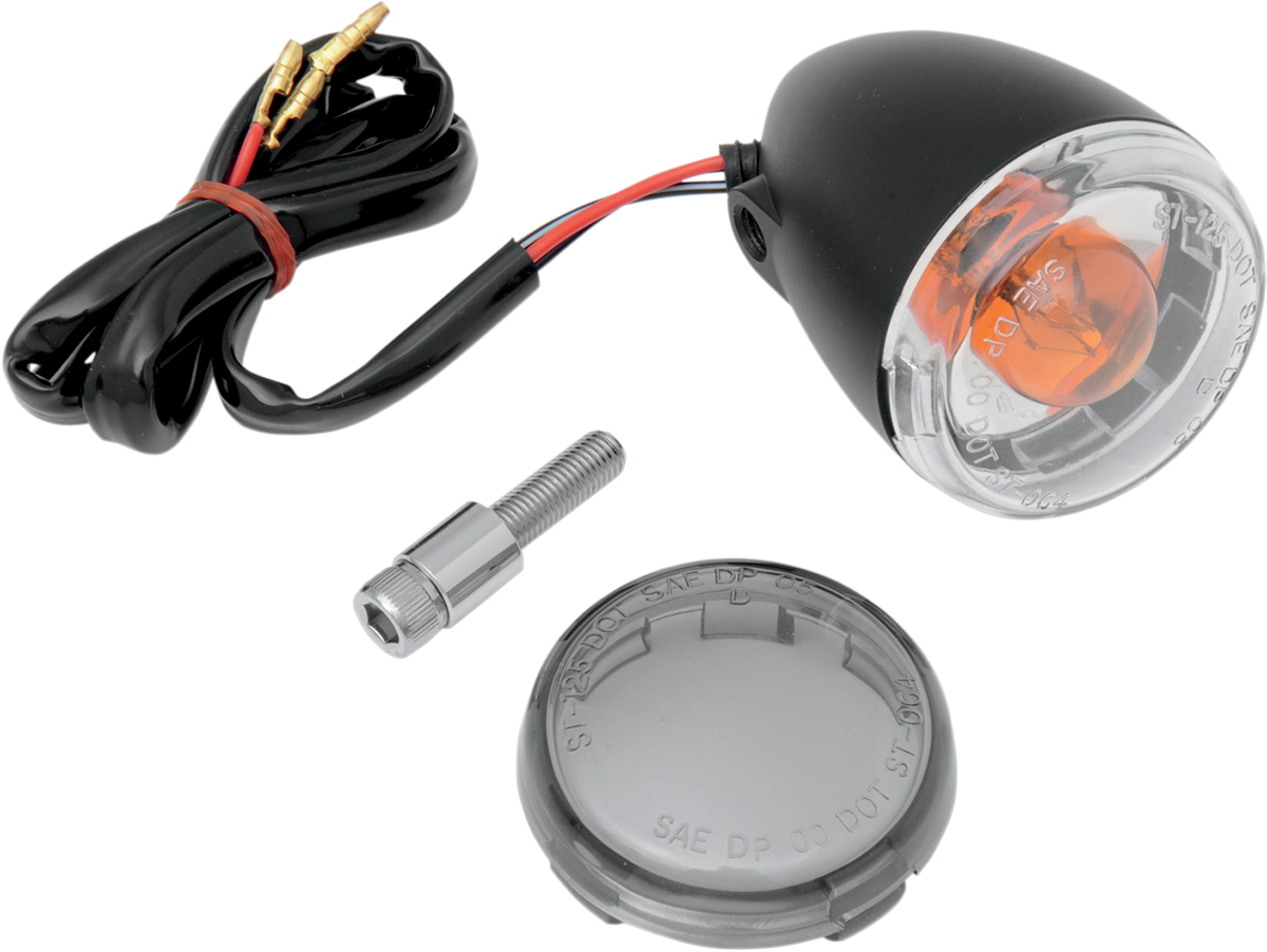 DRAG SPECIALTIES Turn Signal - 1156 - Front - Matte Black 12-0232BFDC