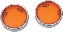 DRAG SPECIALTIES Lens w/Trim Ring - Amber 12-0224-LA