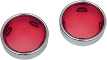 DRAG SPECIALTIES Lens w/Trim Ring - Red 12-0227-LR