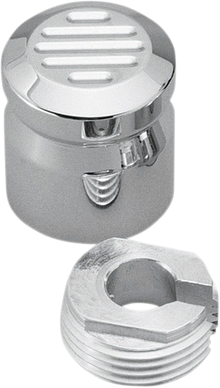 PRO-ONE PERF.MFG. Chrome Billet Choke Cable Knob Cover - Ball-Milled 200220