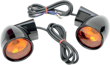 DRAG SPECIALTIES Bullet Turn Signal Lights - Front - Gloss Black - Harley-Davidson 12-0224GB-2
