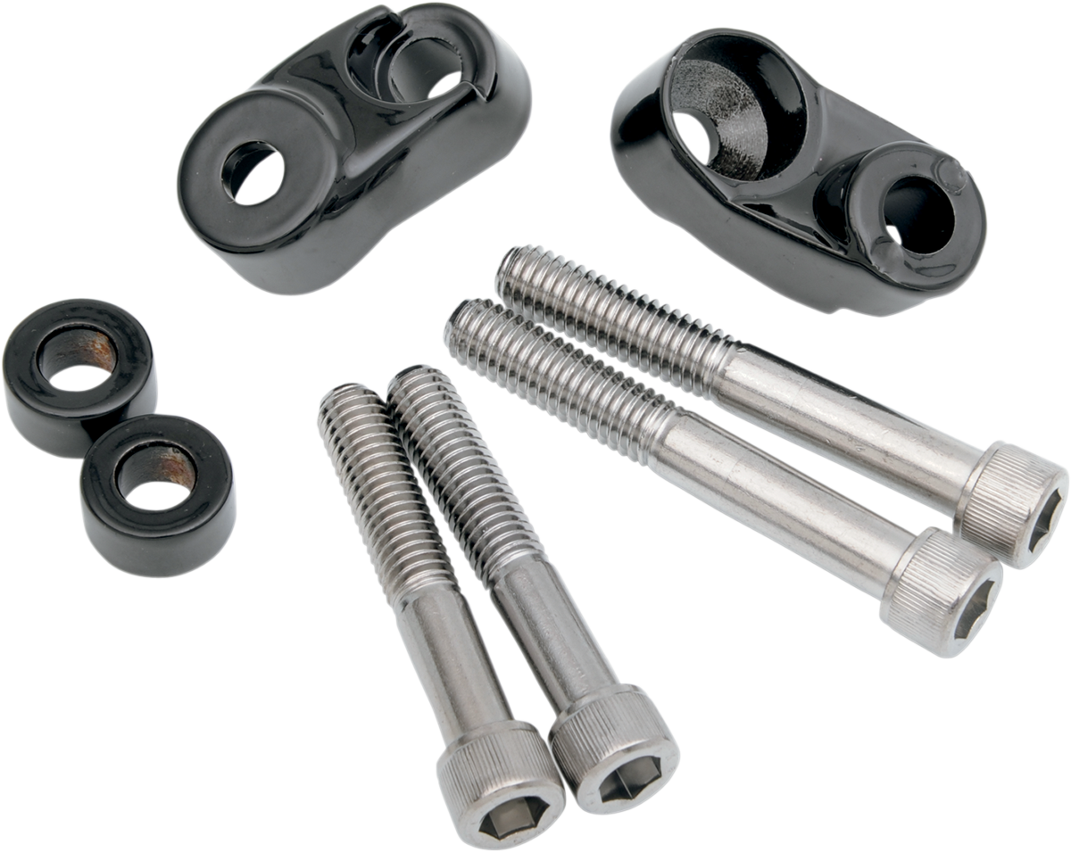 DRAG SPECIALTIES Turn Signal Mount Kit - 39 mm/49 mm - Gloss Black 20-0367GBDS
