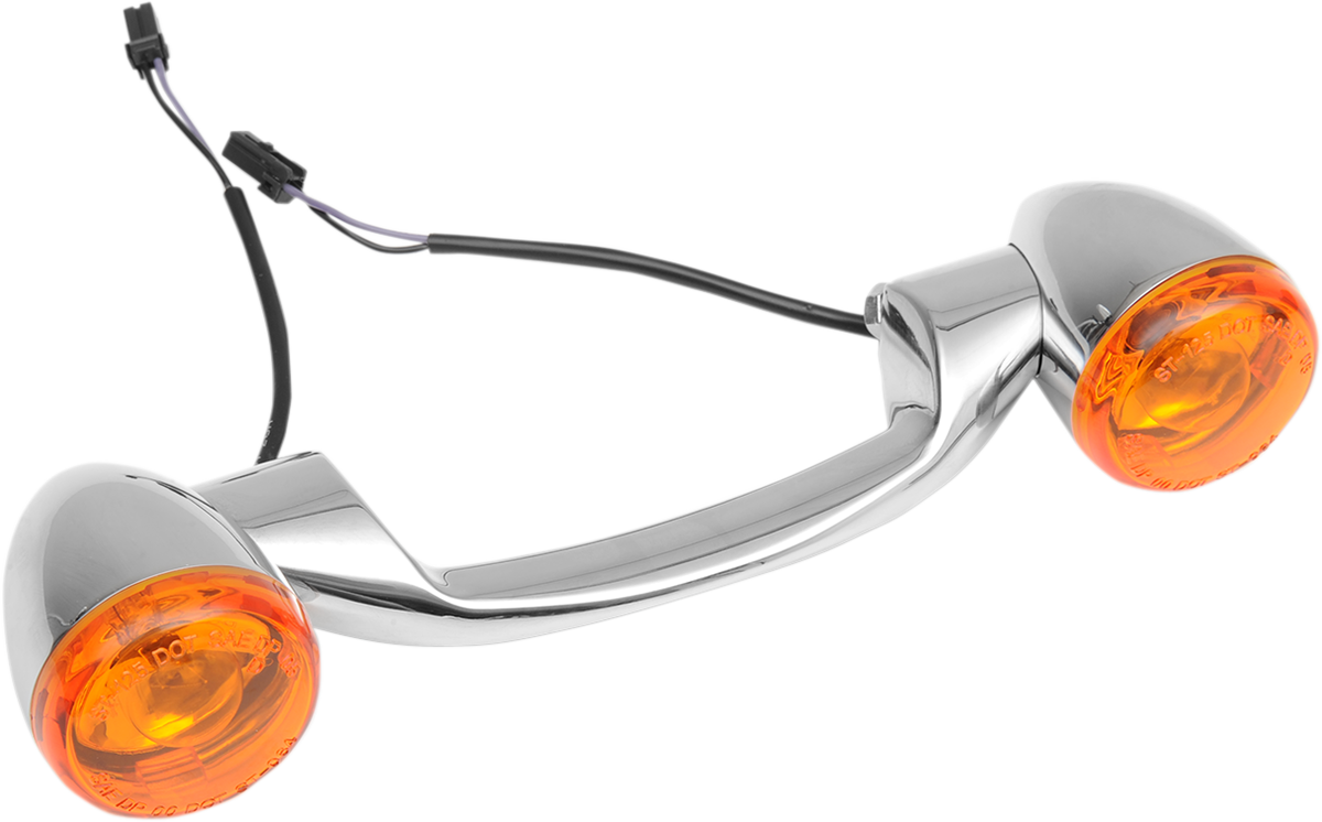 DRAG SPECIALTIES Rear Turn Signal Kit - Harley Davidson - Chrome L20-0380