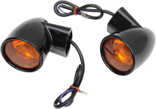 DRAG SPECIALTIES Bullet Turn Signal Lights - Rear - Gloss Black - Harley-Davidson 12-0224GBR-2