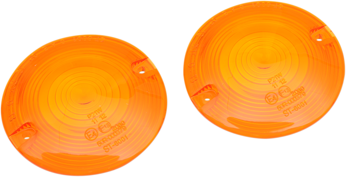 DRAG SPECIALTIES Turn Signal Lens - Amber - FL 12-0203-AL2D