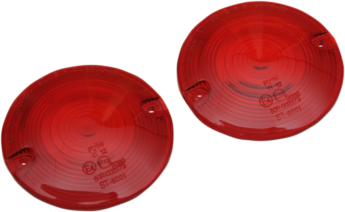 DRAG SPECIALTIES Turn Signal Lens - Red - FL 12-0203-RL2D