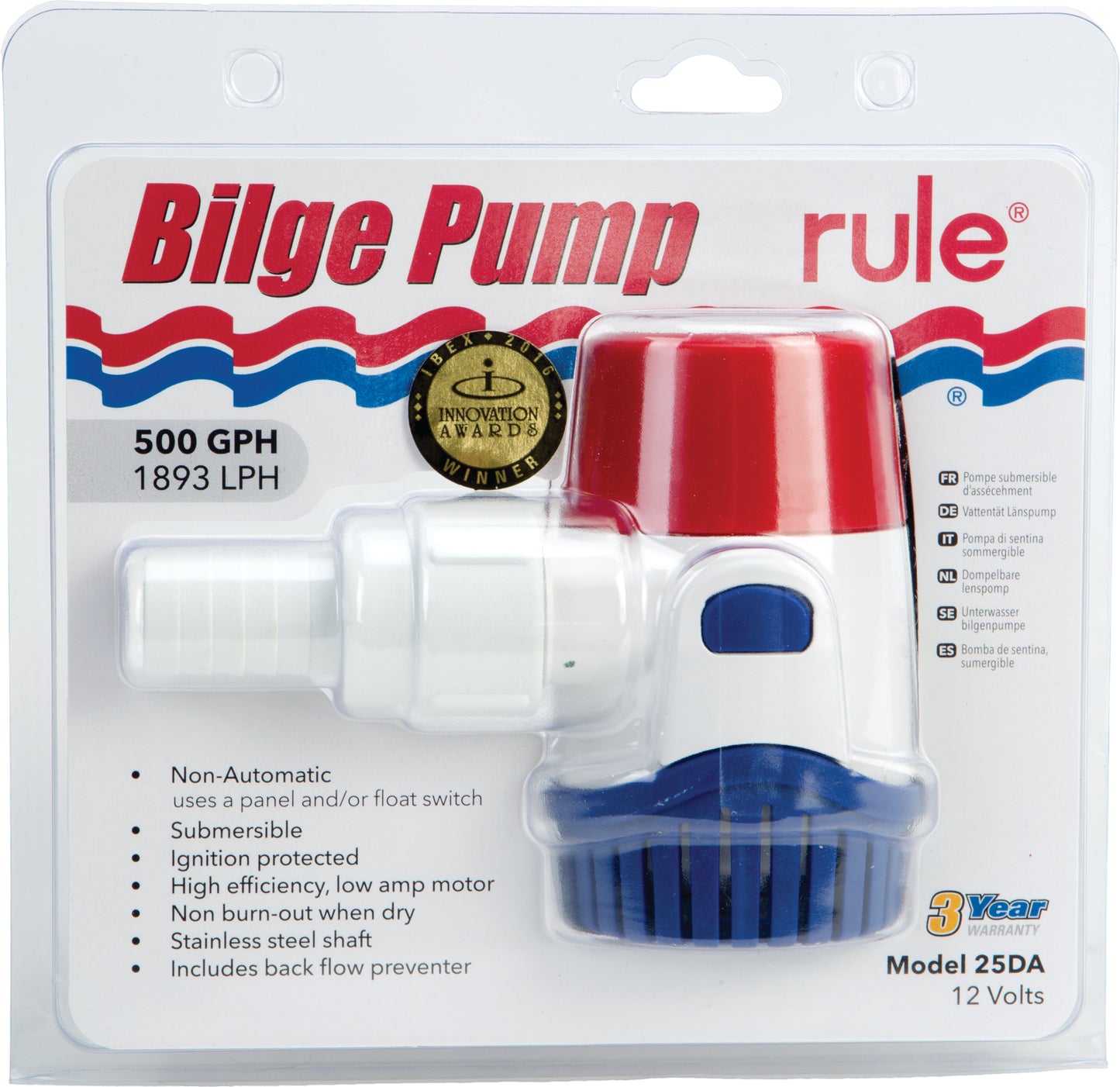 Non Automatic Bilge Pump 500 G Ph
