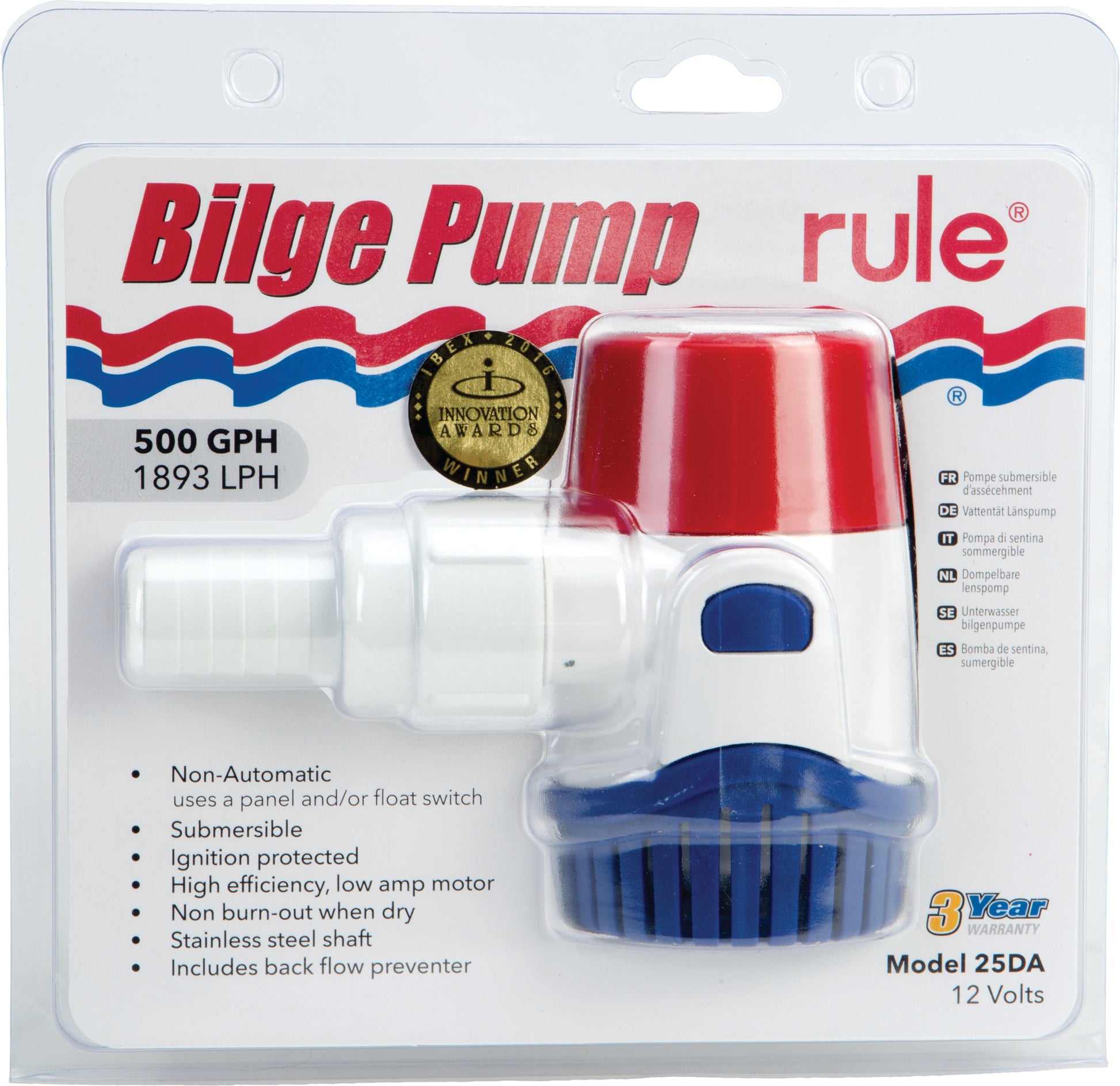 Non Automatic Bilge Pump 500 G Ph