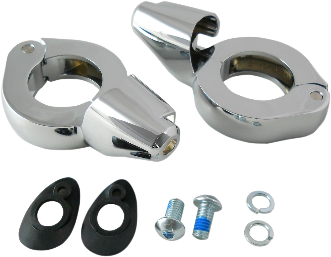 DRAG SPECIALTIES Turn Signal Mount - 39 mm - Chrome 77853C