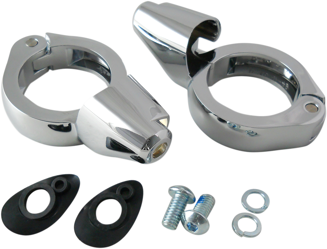 DRAG SPECIALTIES Turn Signal Mount - 49 mm - Chrome 77855C