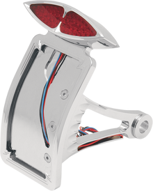 DRAG SPECIALTIES Taillight/License Plate Mount - Curved - Vertical 76387