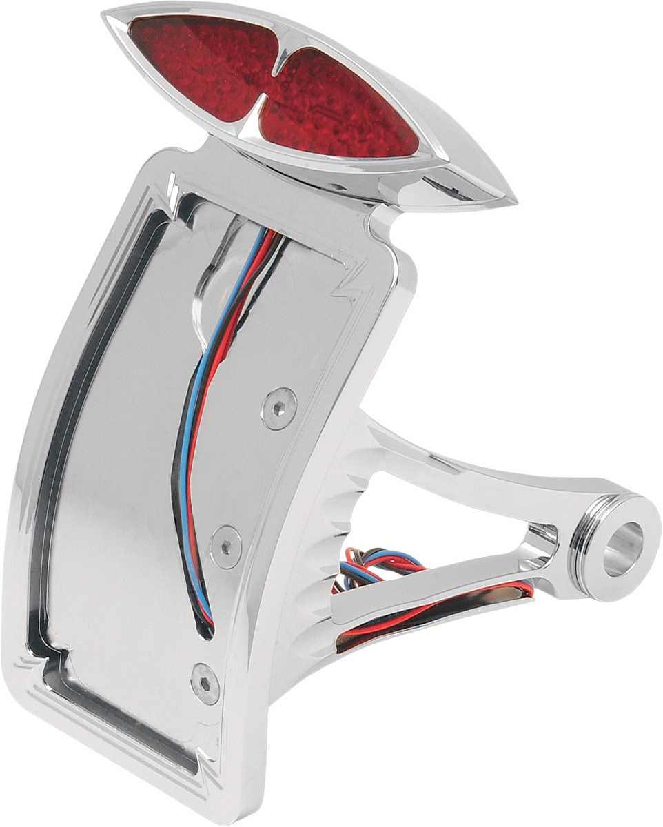 DRAG SPECIALTIES Taillight/License Plate Mount - Curved - Vertical 76387