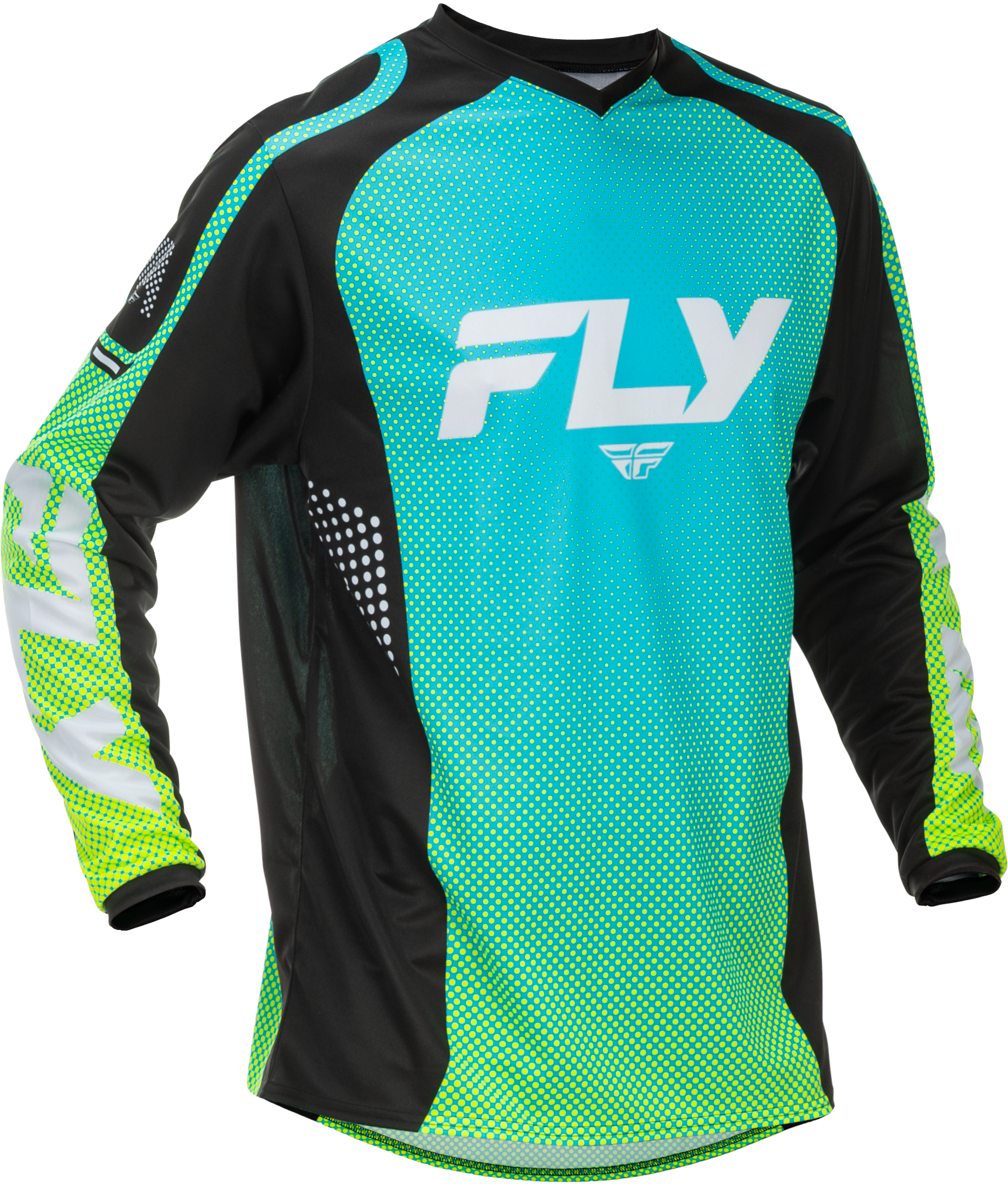 F 16 Jersey Aqua/Black/White Lg